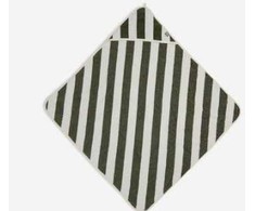 Jollein kilpinis rankšluostis su gobtuvu Leaf Žalias GOTS 75x75 cm