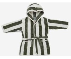 Jollein kilpinis vonios chalatėlis 1-2 metai Stripe Terry Leaf Žalias GOTS