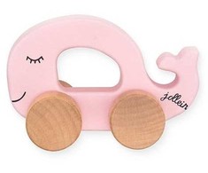 Jollein lavinamasis medinis automobilis "Banginis" Animal Rožinė