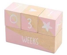 Jollein medinės kaladėlės Rose-beige