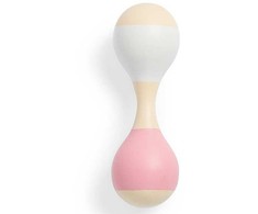 Jollein medinis žaisliukas-barškutis Maracas Rožinė