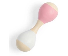 Jollein medinis žaisliukas-barškutis Maracas Rožinė