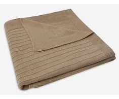 Jollein megztas pledas Pure Knit 100x150 cm Biscuit GOTS