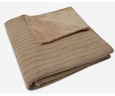 Jollein megztas pledas Pure Knit 100x150 cm Biscuit Velvet GOTS