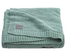 Jollein megztas pledas River knit 100x150 cm Ash Žalias