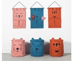 Fotelis Jollein minkšta daiktadėžė Animal Club Rust