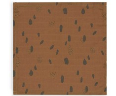 Jollein muslino audinio vystyklų rinkinys 115x115 cm Spot Caramel 2vnt