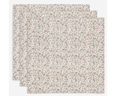 Jollein muslino audinio vystyklų rinkinys 70x70 Retro Flowers 3vnt