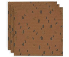 Jollein muslino audinio vystyklų rinkinys 115x115 cm Spot Caramel 2vnt