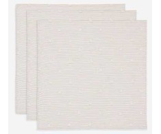 Jollein muslino audinio vystyklų rinkinys 70x70 Miffy Stripe Biscuit 3vnt