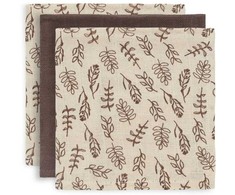 Jollein muslino audinio vystyklų rinkinys 70x70 Meadow Chesnut 3vnt