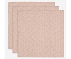 Jollein muslino audinio vystyklų rinkinys 70x70 Miffy Silhouettes Wild Rose 3vnt