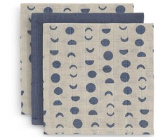 Jollein muslino merliukai 31x31 cm Moonlight 3vnt