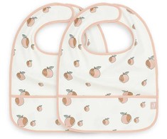 Jollein neperšlampamas seilinukas Bib su kišene Peach 2vnt.