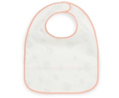 Jollein neperšlampamas seilinukas Bib su kišene Peach 2vnt.