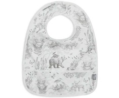 Jollein neperšlampamas seilinukas Bib su kišene Mėlyna Forest Animals