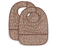 Jollein neperšlampamas seilinukas Bib su kišene Meadow Chestnut 2vnt.