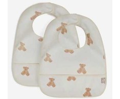 Jollein neperšlampamas seilinukas Bib su kišene Teddy Bear 2vnt