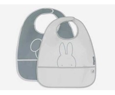Jollein neperšlampamas seilinukas Bib su kišene Miffy Peekaboo Sea Žalias 2vnt.