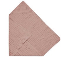 Jollein organiškos medvilnės rankšluostis su gobtuvu 75 x75 cm Rosewood