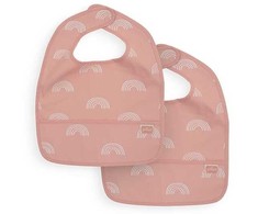 Jollein seilinukas Bib su kišene Rainbow Blush Rožinė 2 vnt.