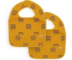 Jollein seilinukas Bib su kišene Tiger Mustard 2 vnt.
