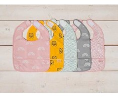 Jollein seilinukas Bib su kišene Tiger Mustard 2 vnt.