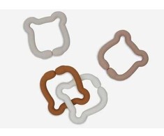 Jollein silikoninkės kramtukai Loops Teddy Bear