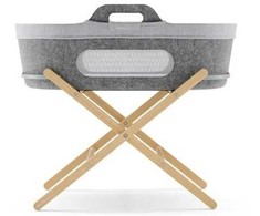 SnuzBaskit lopšys su stovu Dark Pilkas/Natural stand