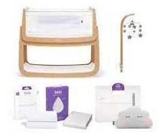 SnuzPod4 Bedside Crib Starter Bundle Natural