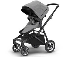 Sportinis vežimėlis Thule Sleek Gray Melange on juodas