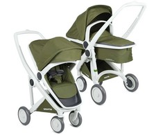 Universalus vaikiškas vežimėlis GREENTOM 2in1 Baltas / Olive