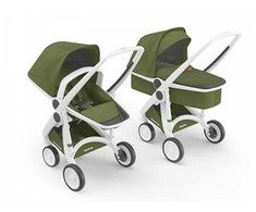 Universalus vaikiškas vežimėlis GREENTOM 2in1 Baltas / Olive