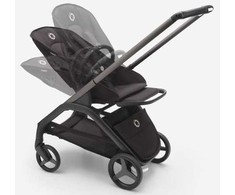 Universalus vežimėlio komplektas Bugaboo Dragonfly 2in1 Pilkas Melange/Midnight Juodas/Juodas frame