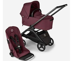 Universalus vežimėlio komplektas Bugaboo Dragonfly 2in1 Dark Cherry Raudona/ Dark Cherry/ Juodas frame
