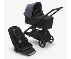 Universalus vežimėlio komplektas Bugaboo Dragonfly 2in1 Stormy Mėlyna/Midnight juodas/ juodas frame