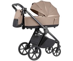 Universalus vežimėlio komplektas Carrello Omega Plus 2in1 Asteroid rusvai gelsvas 6540/1