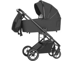 Universalus vežimėlio komplektas Carrello Alfa W 2in1 Graphite Pilkas