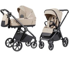 Universalus vežimėlio komplektas Carrello Omega Plus 2in1 Solar rusvai gelsvas 6540/1
