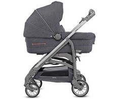 Universalus vežimėlio komplektas Inglesina Trilogy 4in1 Village Denim/Titanio-ardesia važiuoklė EXPO