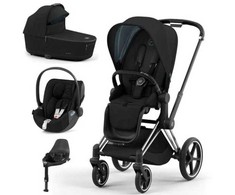 Universalus vežimėlis Cybex Priam V4 Deep Juodas 4in1 Chrome Juodas