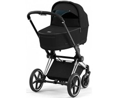 Universalus vežimėlis Cybex Priam V4 Onyx Juodas/Chrome Juodas 2in1