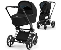 Universalus vežimėlis Cybex Priam V4 Onyx Juodas/Chrome Juodas 2in1