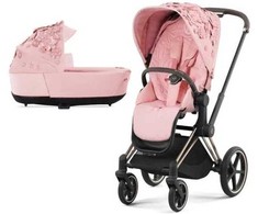 Universalus vežimėlis Cybex Priam V4 SPECIAL EDITION Simply Flowers Pale Blush 2in1 Rose Gold