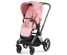Universalus vežimėlis Cybex Priam V4 SPECIAL EDITION Simply Flowers Pale Blush 2in1 Chrome Brown