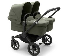 Universalus vežimėlis dvynukams Bugaboo Donkey 5 TWIN - Juodas/Forest Žalias/Forest Žalias