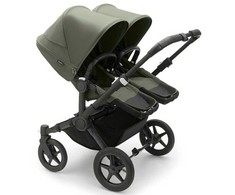 Universalus vežimėlis dvynukams Bugaboo Donkey 5 TWIN - Juodas/Forest Žalias/Forest Žalias