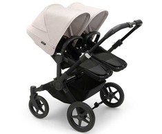 Universalus vežimėlis dvynukams Bugaboo Donkey 5 TWIN - Juodas/Midnight Juodas/Misty Baltas