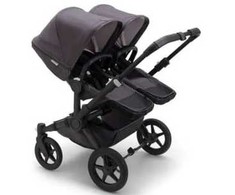 Universalus vežimėlis dvynukams Bugaboo Donkey 5 TWIN - Premium collection Juodas/Washed Juodas/Juodas