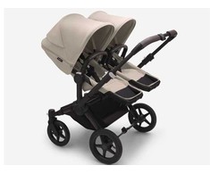Universalus vežimėlis dvynukams Bugaboo Donkey 5 TWIN Desert taupe/Desert taupe/juodas frame 2in1